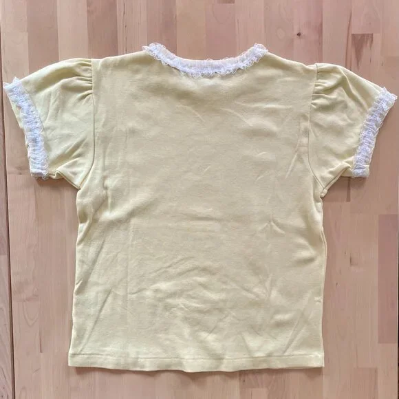 Teddy Fresh Women's Cowboy Teddy Bear Western Top Shirt with Lace Trim size XS - Picture 6 of 8